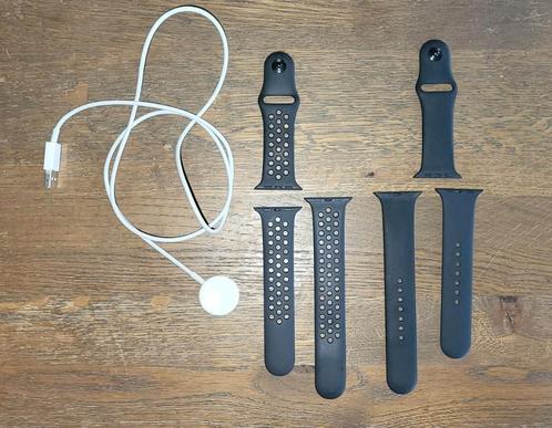 2 Apple watch sportbandjes 44 mm, incl. oplaadkabel, Sieraden, Tassen en Uiterlijk, Sporthorloges, iOS, Zwart, Ophalen of Verzenden