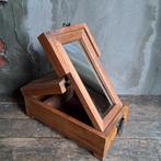 Houten kistje sieradenkistje met inklapbaar spiegel *Etage3*, ., Ophalen of Verzenden, Zo goed als nieuw, .