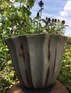 Grote unieke oude terracotta jaren’50 bloempotten 38cm, Tuin en Terras, Bloempotten, 25 tot 40 cm, Rond, Zo goed als nieuw, Minder dan 40 cm