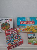 Spelletjes - Scrabble Junior, Ligretto,together we play, Hobby en Vrije tijd, Gezelschapsspellen | Bordspellen, Gebruikt, Schmidt