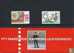 Postzegelmapje PTT Pakketpost, kampioen lichtgewicht 1985 NL, Postzegels en Munten, Postzegels | Nederland, Ophalen of Verzenden