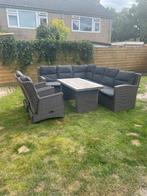 Loungeset met tafel en 2 stoelen, Tuin en Terras, Tuinsets en Loungesets, Ophalen of Verzenden, Zo goed als nieuw, Wicker