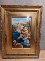 Klassiek Madonna & Kind schilderij – gouden lijst –, Antiek en Kunst, Ophalen of Verzenden