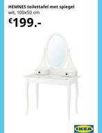 Ikea hemnes toilettafel, Ophalen, Zo goed als nieuw, 50 tot 100 cm, Minder dan 100 cm