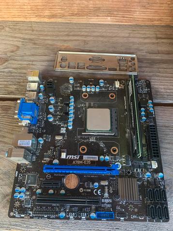 MSI A78M-E35 Moederbord + AMD A6-6400 + 4GB DDR3 beschikbaar voor biedingen