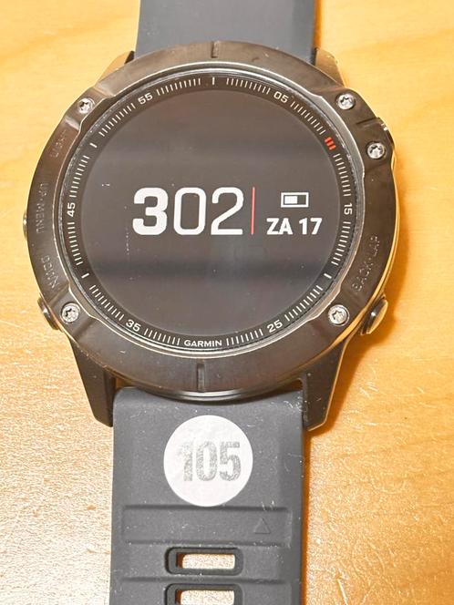 Garmin Fenix 6x saffier (GPSinruil-nr 105), Sieraden, Tassen en Uiterlijk, Sporthorloges, Zo goed als nieuw, Android, Zwart, GPS