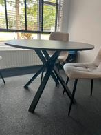 Ronde eettafel marmer look blad, Huis en Inrichting, Tafels | Eettafels, Ophalen, 100 tot 150 cm, 50 tot 100 cm, Zo goed als nieuw