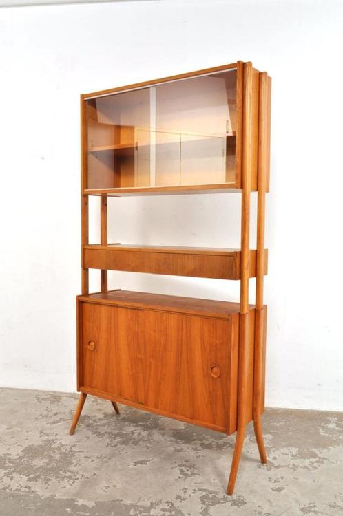 Vintage kast Frantisek Jirak wandmeubel wall system jaren 60, Huis en Inrichting, Kasten | Wandmeubels, Gebruikt, Ophalen of Verzenden