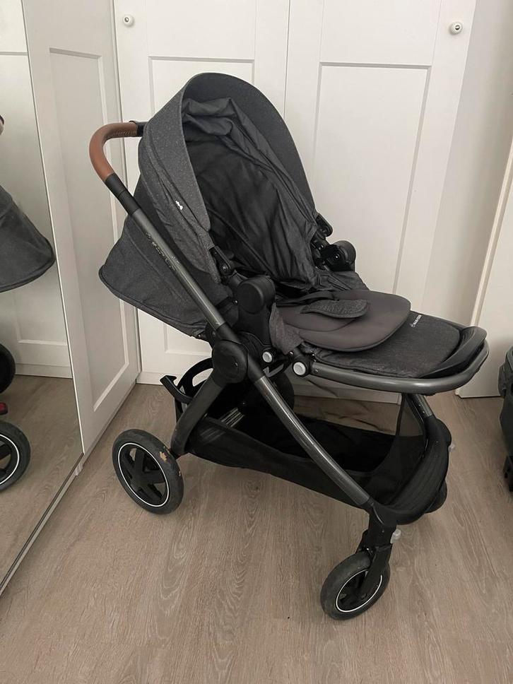 Maxi-Cosi Adorra Kinderwagen + Autostoeltje - Sparkling Grey, Kinderen en Baby's, Buggy's, Zo goed als nieuw, Maxi-Cosi, Regenhoes