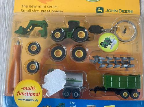 Bruder Mini 00412 John Deere Tractor Mini set NIEUW, Kinderen en Baby's, Speelgoed | Speelgoedvoertuigen, Nieuw, Ophalen of Verzenden