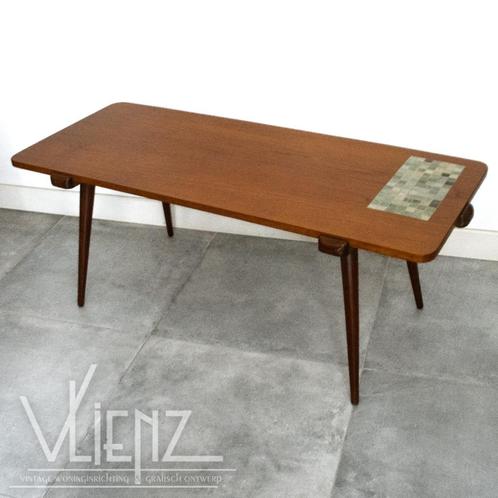 Vintage, Mid Century salontafel, tafel met keerbaar blad, Verzamelen, Retro, Huis en Inrichting, Ophalen