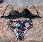 Zwart gebloemde bikini, maat L, Kleding | Dames, Badmode en Zwemkleding, Nieuw, Bikini, Zwart, Ophalen