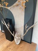 Landelijk metalen muurdecoratie hertengewei, Ophalen of Verzenden, Zo goed als nieuw