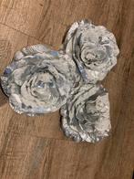 Bloemen met clip 3 stuks zilverkleur, Ophalen of Verzenden, Nieuw