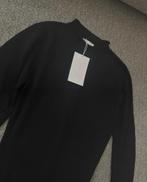 H&M wollen longsleeve kleine col, extra lange mouwen, 36, Zwart, Nieuw, Ophalen of Verzenden, Lange mouw