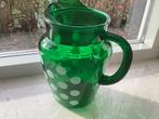 Groene  vintage waterkan met grote witte stippen Anchor, Ophalen of Verzenden, Gebruikt, Overige typen