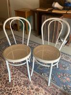 Witte en zwarte Thonet Stijl Stoelen - Set van 2,webbing, Ophalen, Gebruikt, Zwart, Vintage