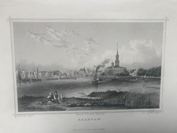 Zaandam, or. antieke staalgravure Johann Poppel, 1860 beschikbaar voor biedingen