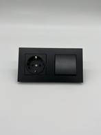 Zwarte schakelaar, stopcontact, etc., Doe-het-zelf en Verbouw, Ophalen of Verzenden, Nieuw