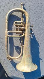 Antieke militaire trompet /– C. Mahillon & co Brussel, Muziek en Instrumenten, Blaasinstrumenten | Trompetten, Ophalen of Verzenden