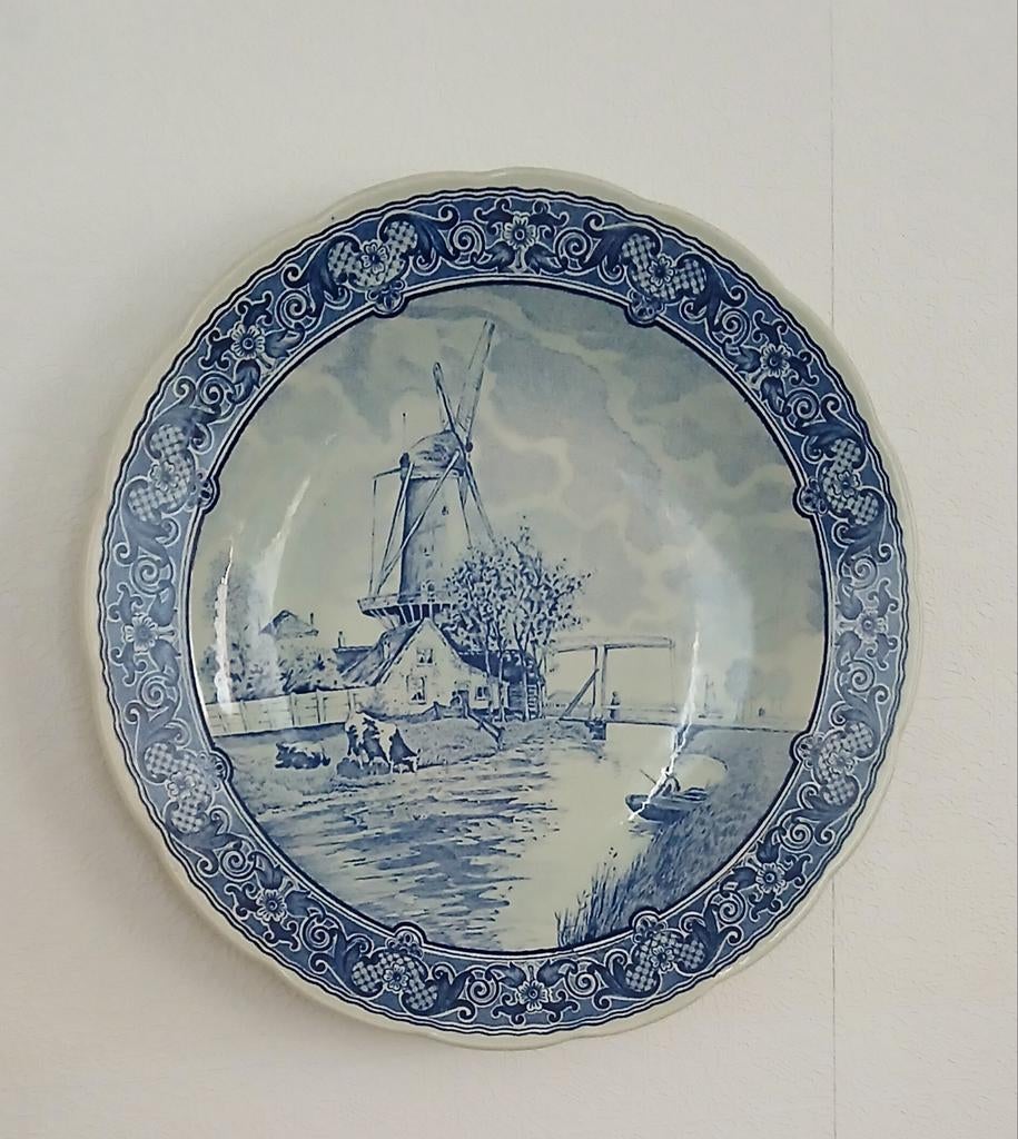 Royal Bosch Delfts blauw wandbord.  31cm, Antiek en Kunst, Antiek | Wandborden en Tegels, Ophalen of Verzenden