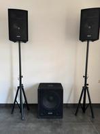 Vonyx speakerset + staanders, Audio, Tv en Foto, Luidsprekers, Overige merken, Ophalen of Verzenden, Zo goed als nieuw, 120 watt of meer