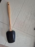 Le Creuset Siliconen Houten Lepel, lengte 28 cm, Ophalen of Verzenden, Zo goed als nieuw