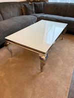 Salontafel en eethoektafel, Ophalen, 50 tot 100 cm, Zo goed als nieuw, Glas