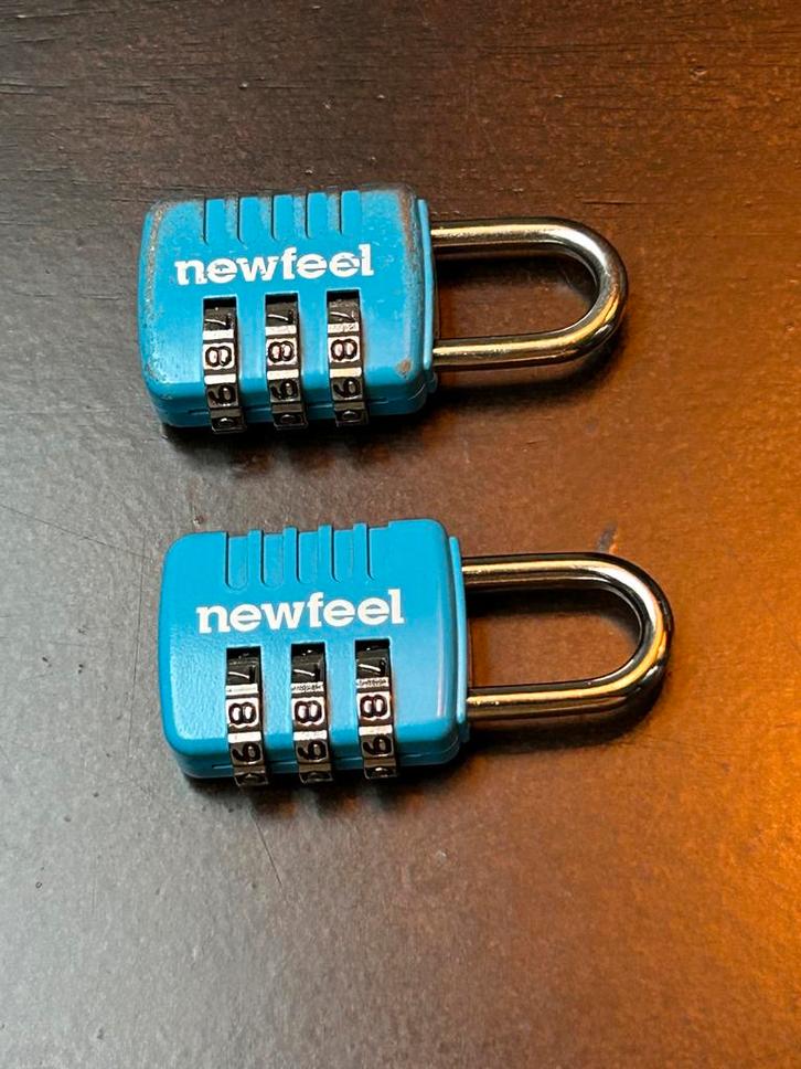 2 Newfeel Cijfersloten - Makkelijk Instelbaar!, Sieraden, Tassen en Uiterlijk, Koffers, Gebruikt, Overige materialen, Minder dan 50 cm