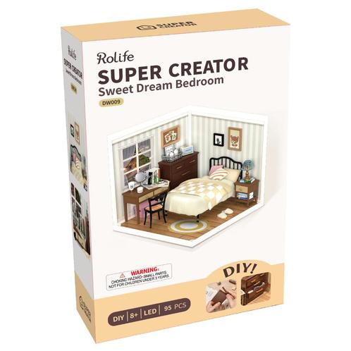Robotime Sweet Dream Bedroom DW009 Bouwpakket Nieuw, Hobby en Vrije tijd, Modelbouw | Overige, Nieuw, Groter dan 1:32, Ophalen of Verzenden