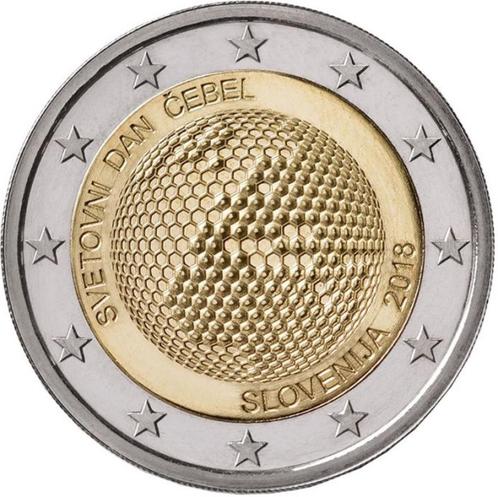 2 euro Slovenië “Wereldbijendag ’’ UNC 2018, Postzegels en Munten, Munten | Europa | Euromunten, Losse munt, 2 euro, Slovenië
