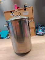Aspergepan inclusief netje, Huis en Inrichting, Keuken | Potten en Pannen, Ophalen of Verzenden, Zo goed als nieuw, Rvs, Kookpan of Snelkookpan