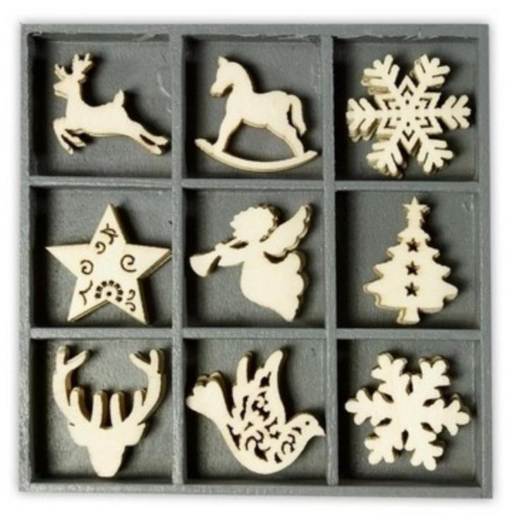 Groot assortiment houten figuurtjes in houten doosjes, Hobby en Vrije tijd, Knutselen, Nieuw, Ophalen of Verzenden