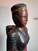 Indonesisch massief houten beeld handgesneden 60 cm, Antiek en Kunst, Ophalen of Verzenden