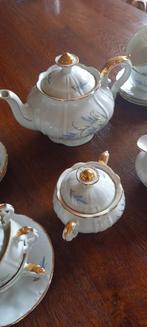 Antiek Jebonro theeservies, 11 kop en 12 schotels, suikerpot, Ophalen of Verzenden