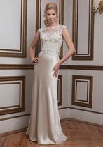 Trouwjurk satijn maat 38, Ophalen of Verzenden, Zo goed als nieuw, Wit, Trouwjurk