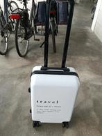 Travel koffer wit lichtgewicht, 50 tot 60 cm, Hard kunststof, Zo goed als nieuw, Wieltjes