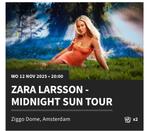 Zara Larsson Ziggo Dome 12-11, Tickets en Kaartjes, Twee personen, November