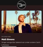 Twee kaartjes Matt Simons Tivoli Utrecht, Tickets en Kaartjes, Twee personen