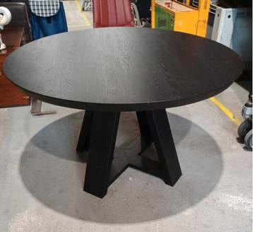 Massief houten ronde eettafel tafel diameter 130 cm met 4 le beschikbaar voor biedingen