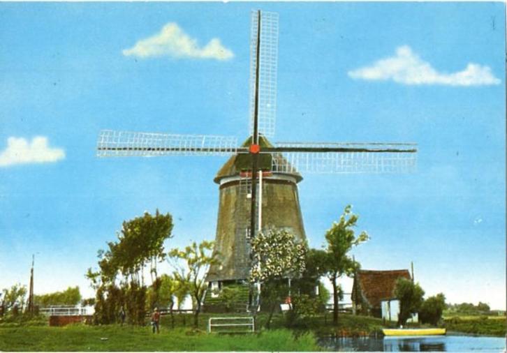 (NH461) Ansichtkaart Uitgeest Tweede Broeker molen 1970, Verzamelen, Ansichtkaarten | Nederland, Ongelopen, Noord-Holland, 1960 tot 1980