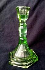 '30 Jaren groene kandelaar, Ophalen of Verzenden, Glas