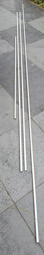 Gordijnroedes Compleet - Aluminium, Huis en Inrichting, Stoffering | Gordijnen en Lamellen, Gebruikt, 200 cm of meer, 200 cm of meer