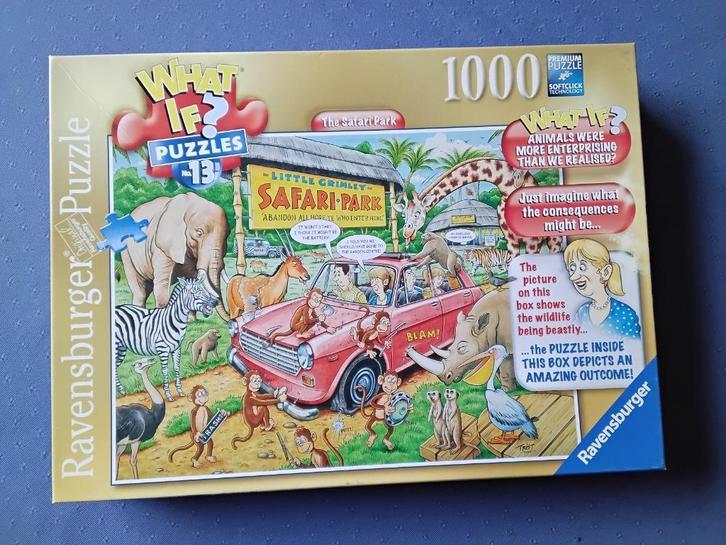 What if? puzzel 'the safari park, Hobby en Vrije tijd, Denksport en Puzzels, Zo goed als nieuw, Legpuzzel, 500 t/m 1500 stukjes