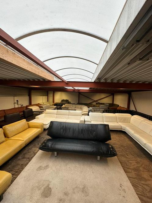 Leolux bank , antraciet zwart design bank Leolux Tango, Huis en Inrichting, Fauteuils, Zo goed als nieuw, Leer, 125 cm of meer