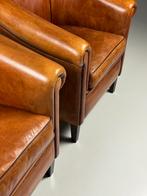 Set van 2 schapenleren fauteuils clubchairs, Ophalen, Zo goed als nieuw, 75 tot 100 cm