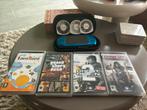 Psp te koop, Spelcomputers en Games, Spelcomputers | Sony PSP, Ophalen of Verzenden, Gebruikt, Blauw, Met games