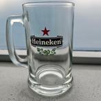Heineken glazen bierpul smal. Diameter=7 cm. Hoogte=12,5 cm., Verzamelen, Biermerken, Ophalen of Verzenden, Zo goed als nieuw