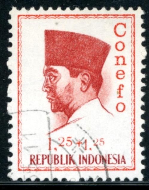 Indonesie 473 - President Soekarno, Postzegels en Munten, Postzegels | Azië, Gestempeld, Zuidoost-Azië, Ophalen of Verzenden
