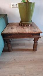 Bijzettafel antiek, Huis en Inrichting, Tafels | Bijzettafels, Ophalen, Vierkant, 45 tot 60 cm